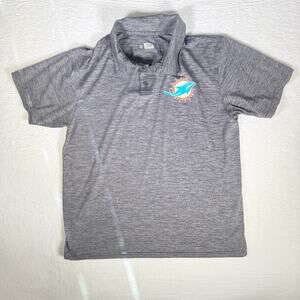 NFL Team Apparel Miami Dolphins Polo Shirt Men’s Medium Throwback Logo Game day‎